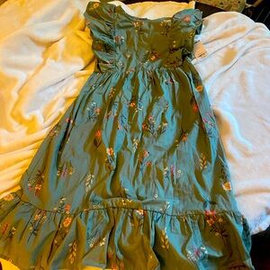 Carters adorable long linen floral dress.